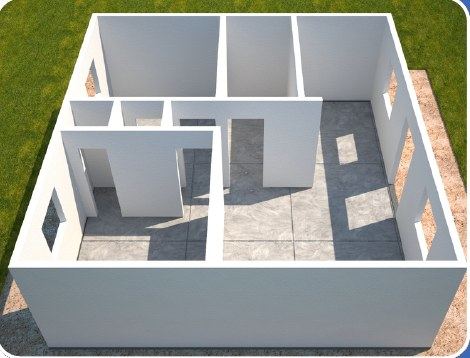 Kit render: walls and partitions