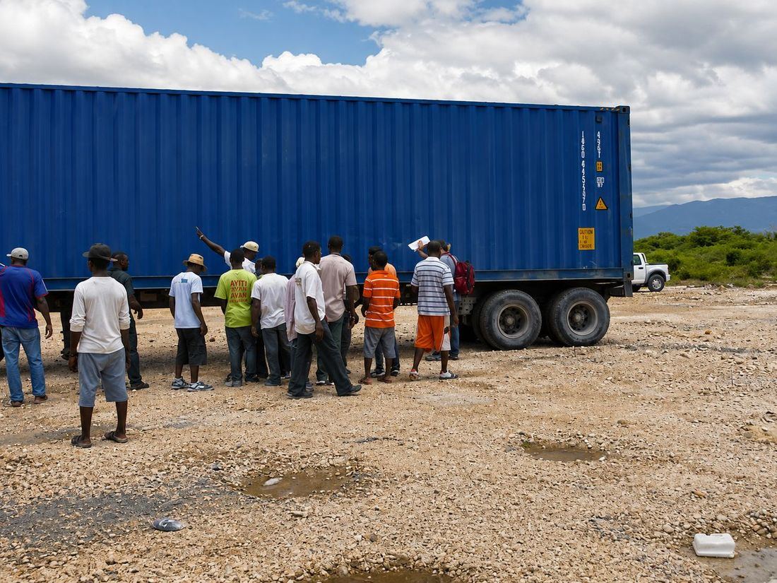 Haiti · container kit arrives