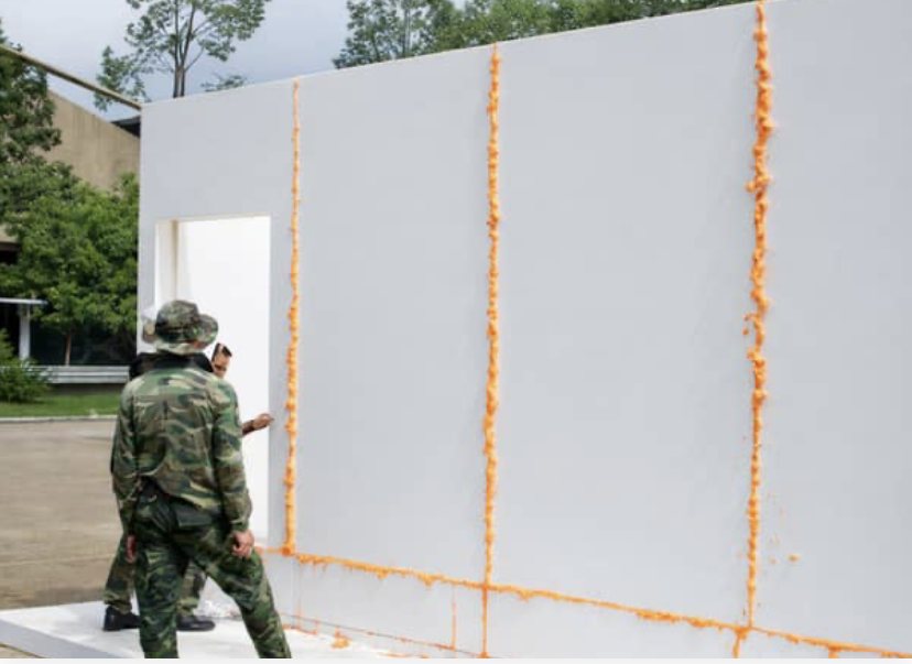 Full-height wall panels, seams bonded
