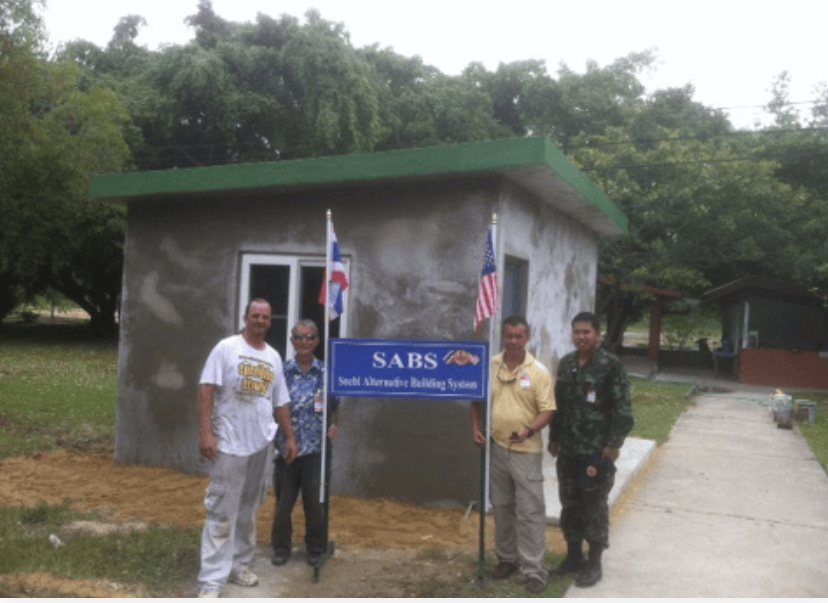 Completed guard house with the SABS team